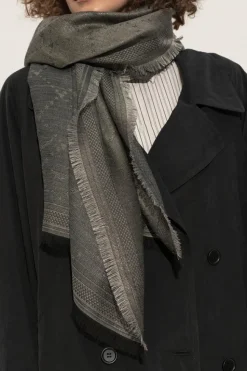 Zadig & Voltaire BLACK Scarf with lurex thread