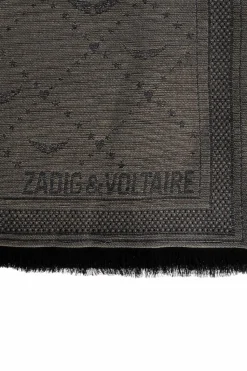 Zadig & Voltaire BLACK Scarf with lurex thread
