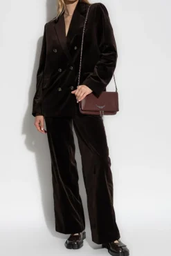 Zadig & Voltaire BROWN Velvet blazer "Vaska"