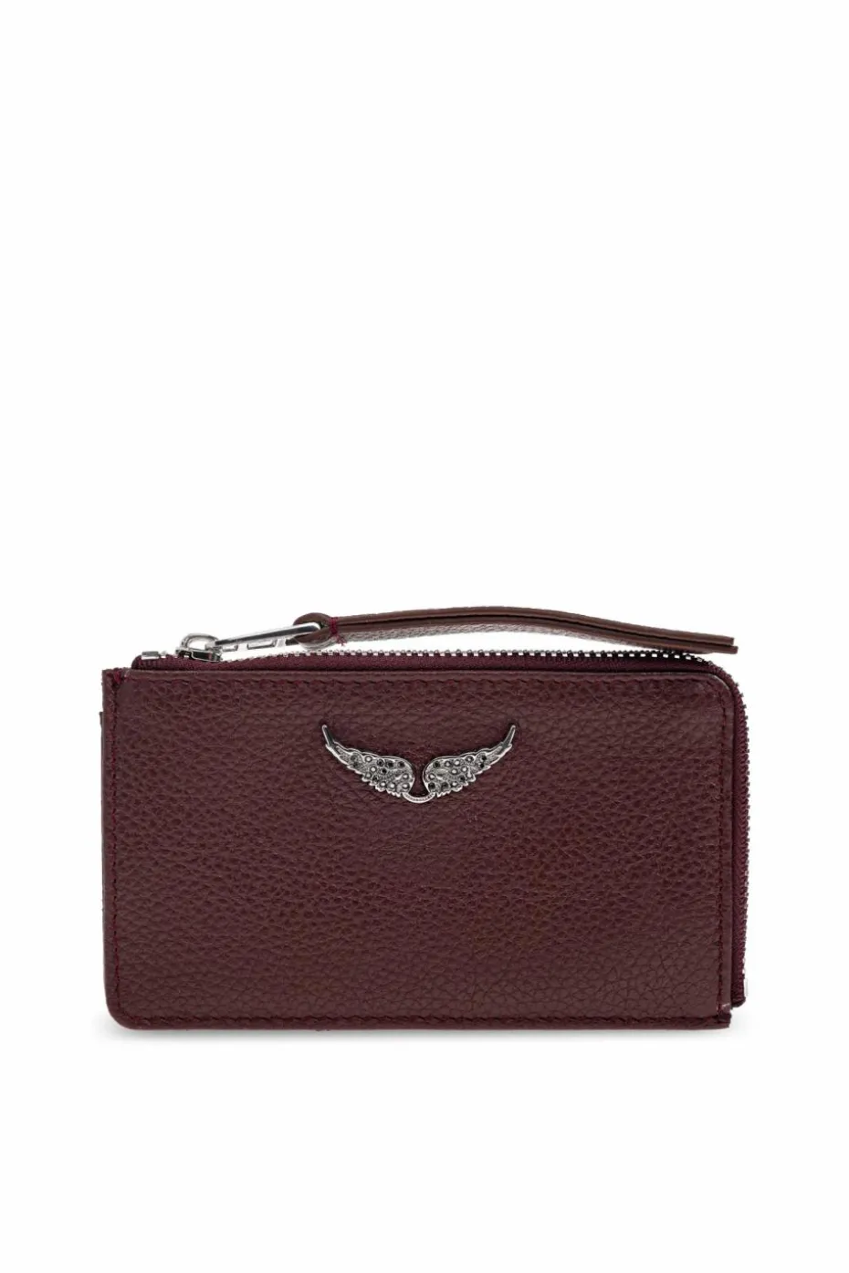 Zadig & Voltaire BURGUNDY Leather card holder