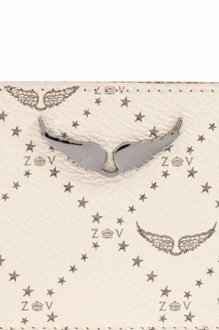 Zadig & Voltaire cream Cardholder with logo
