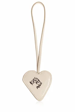 Zadig & Voltaire cream Leather keychain
