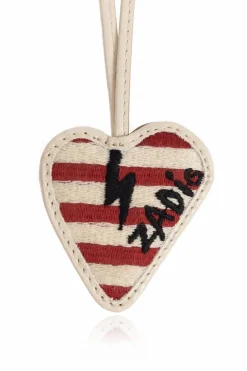Zadig & Voltaire cream Leather keychain