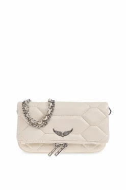 Zadig & Voltaire cream Shoulder bag "Rock Nano XL"