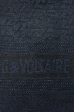 Zadig & Voltaire NAVY BLUE Logo shawl